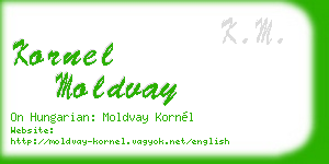 kornel moldvay business card